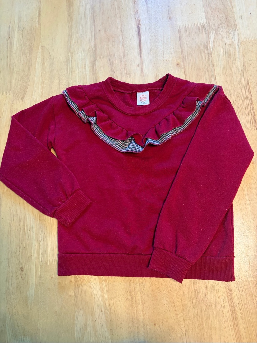 wonder nation Raspberry Ruffle-Trim Sweatshirt